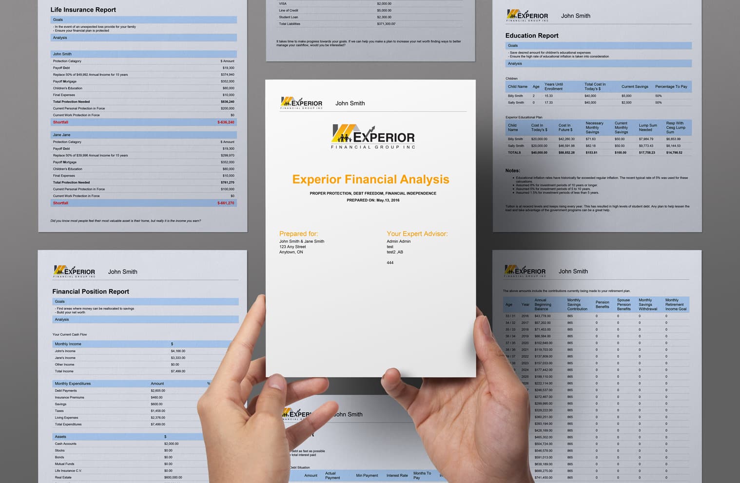 A pair of hands holding an EFA report